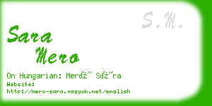 sara mero business card